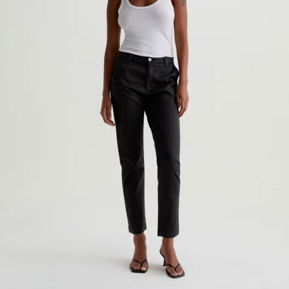 AG Jeans The Caden Tailored Trouser Pants Super Black Twill Size 29R